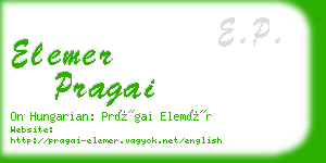 elemer pragai business card